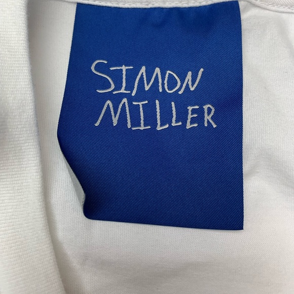 SIMON MILLER Auto Club Crew Neck Shirt White Women's Size M - Picture 3 of 6